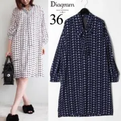 Diagram♡ボウタイ付きハートプリントワンピース