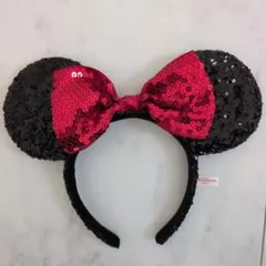 ミニーマウス　スパンコールカチューシャ