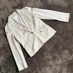 美品【index】レーヨン＆ナイロン混 テーラードジャケット（M）グレー