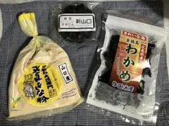山口 石炭ワッフル きな粉 広島 天然わかめ　3点セットのサムネイル