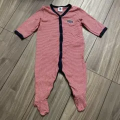 PETIT BATEAU ストライプロンパース 6m