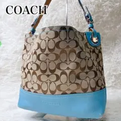 COACH Signature Leather Shoulder Bag