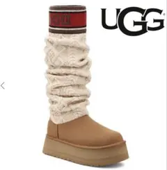 UGG ムートンブーツ ベージュ　ソックスブーツ
