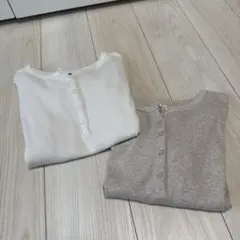 UNIQLO リブヘンリーネック長袖 2枚セット Lサイズ
