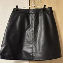 GRL レザーミニスカート　ブラック　S