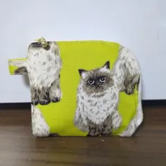 猫さん柄　ミニ財布ミニポーチ