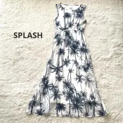 SPLASH ノースリーブワンピース ロング 沖縄 リゾート パームツリー