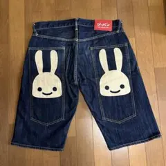 CUNE 2連うさぎ ペイント デザイン ロングポケット ジーパン デニム