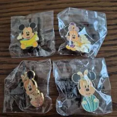 ミッキー・ミニー ピンバッジ 4種セット