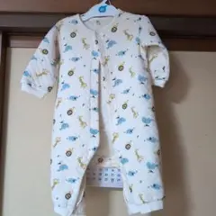 キルティングカバーオール80センチ　動物柄