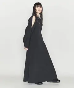 ASTRAET アストラット ギャザーロングワンピース ライトブルー 日本製 