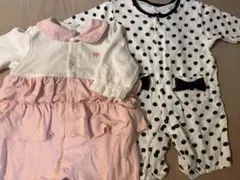 ロンパース 2点セットフリル付き ドット柄