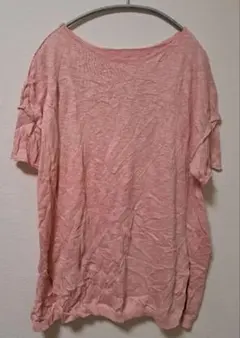 オフショルダー ピンク セーター　薄手