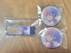 花里みのり グリッター缶バッジ6A / アクリルバナーバッジ3B