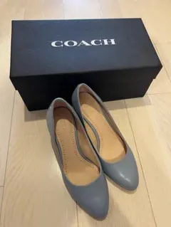 COACH パンプス 水色 ブルー 約5cmヒール 美品 春カラー入学式・結婚式のサムネイル