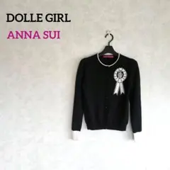 DOLLE GIRL ANNA SUI 黒長袖ニット カーディガン 王冠 2のサムネイル