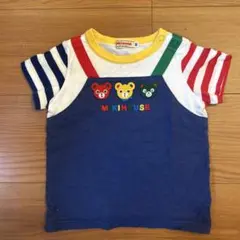 ミキハウス　オーバーオール風　半袖Tシャツ 80