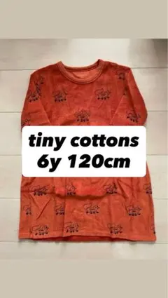 tiny cottons 6Y fox ワンピース パイル地 ピマコットン