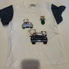 familiar クマ刺繍 Tシャツ 100cm