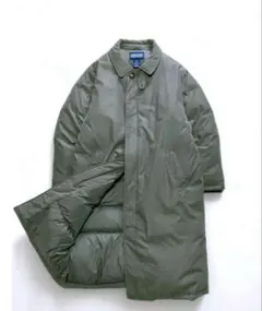 古着 LANDS END ランズエンド グースダウン コート カーキ ミリタリー