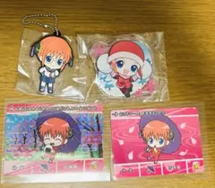 銀魂 神楽 雪合戦 クリップ、カプセルラバーマスコット、カードダス