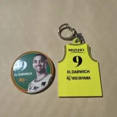 【セルジオエルダーウィッチ選手ユニアクキー缶バッジセット】