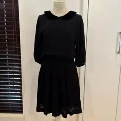 希少大きいサイズ42✨未使用級 FOXEY ロゴボタン ブレード ワンピース
