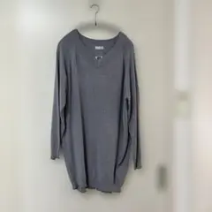 Maple feel グレー Vネック チュニック LL