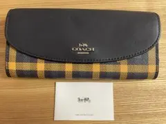 【未使用品】COACH チェック柄 長財布　値下げしました