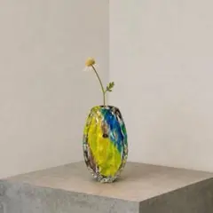 ヴィンテージ ガラス フラワーベース 花瓶 レトロ 一輪挿し インテリアのサムネイル