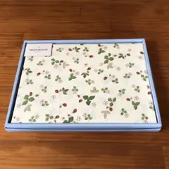 ウェッジウッド フラットシーツ ワイルドストロベリー ドビーシーツ
