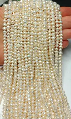 淡水パール　ポテト　約4mm 1本売り 約34cm