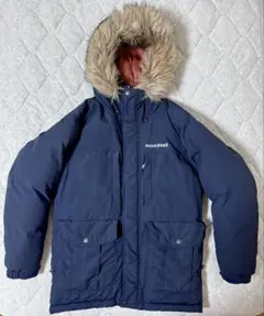 【美品】モンベル ローガンダウンパーカー（男女兼用）EX800 サイズXS、紺