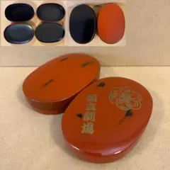 国立劇場 天女 金蒔絵 朱塗 研出 小判形 小箱 楊枝入れ 漆芸 美術 骨董