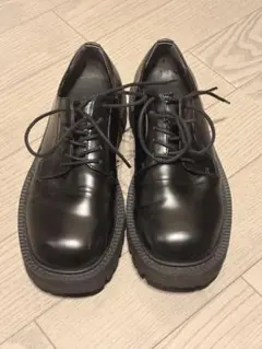 ABC SELECT 黒 レースアップシューズ 厚底 27cm