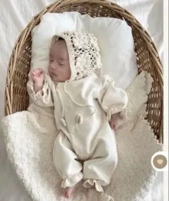 monbebe ロンパース＋ボンネット SET