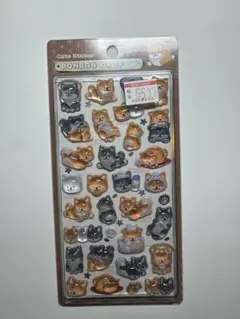 ボンボンドロップシール　和柄　柴犬