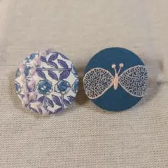 ミナペルホネン♡ハンドメイドブローチ2つセットA-168