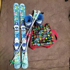 ジュニア用スキー3点セット(板、ブーツ、ストック)