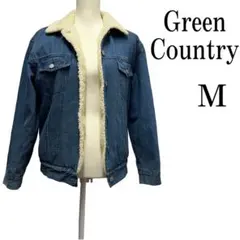 Green Country デニムジャケット 裏起毛　胸ポケット　M
