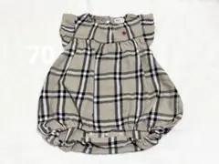 polo baby チェック柄ロンパース 70
