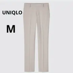 美品 UNIQLO M ベージュ スマートアンクルパンツ　グレンチェック