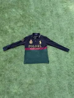 ポロ　ラルフローレン　POLO ラガーシャツ　ビックポニー　刺繍　金糸