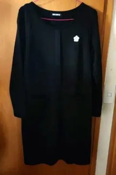 MARY QUANT 黒 長袖ワンピース ポケット付き お値下げ、