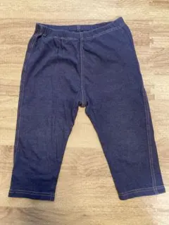 UNIQLO 7分丈レギンス　110cm デニム調ダークブルー