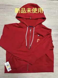 【新品未使用】TOMMY HILFIGER ジップアップパーカー　レッド　Mのサムネイル