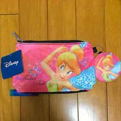 ❤️ディズニーポーチ  ミラー付き  ティンカーベル❤️ハワイストラップ❣️