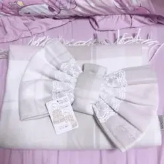 チェック柄リボン付きマフラー　LIZLISA マフラー チェックリボンストール