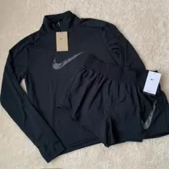 ナイキ　ランニングトップ　パンツ　上下セット　レディースL　ブラック