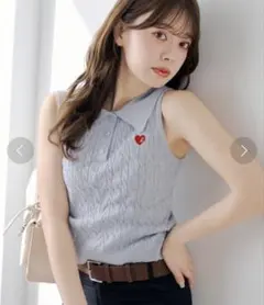Chico ケーブルアメスリポロニット ブルー